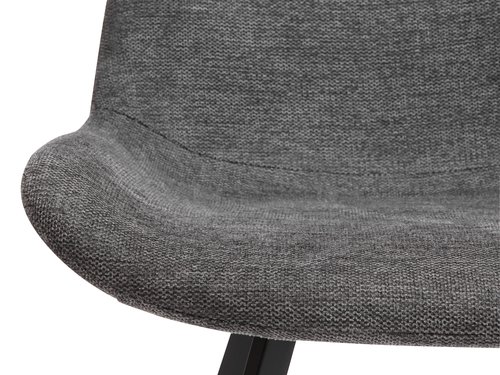 Spisebordsstol HYGUM drejefod grå/sort