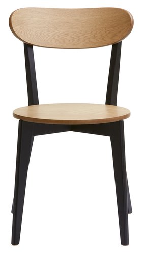 Cadeira de jantar JEGIND carvalho/preto