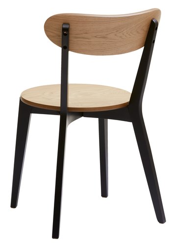 Cadeira de jantar JEGIND carvalho/preto