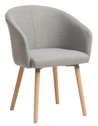 Dining chair KLOSTER light grey/oak