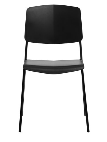 Krzesło STABY ustawiane w stos czarny
