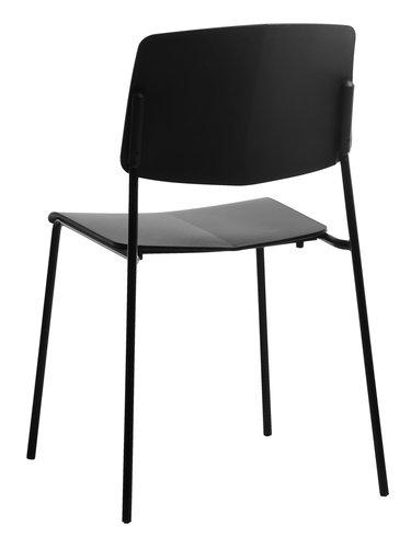 Jedálenská stolička STABY stohovateľná čierna