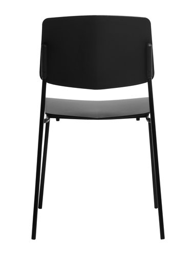 Καρέκλα τραπεζαρίας STABY στοιβαζόμενη μαύρο