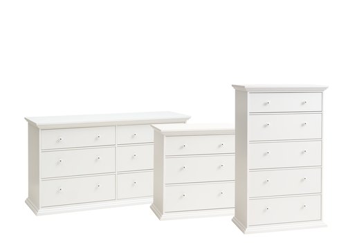 3+3 drawer chest FREDENSBORG white