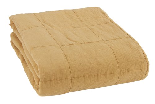 Quilted blanket VALMUE 130x180 yellow