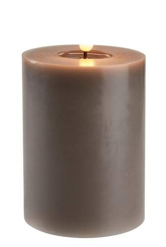 LED sviečka AMEGREEN Ø8xV13 cm sivá