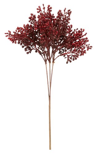 Kunstbloem JUL H33cm rood