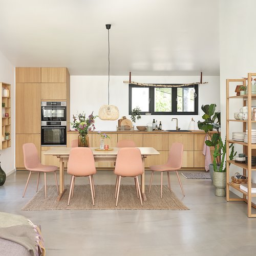 Shelving unit RY 5 shelves oak JYSK