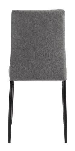Dining chair TRUSTRUP grey fabric/black