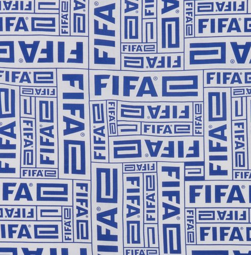 Lenjerie pat FIFA 140x200 alb/albastru