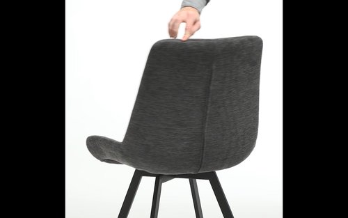Krzesło HYGUM obrotowe szary/czarny
