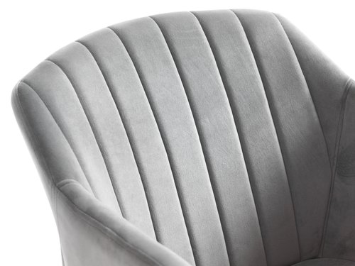 Cadeira de jantar ADSLEV cinzento veludo