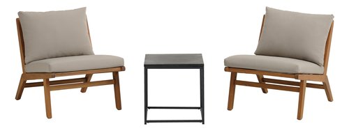 Table d'appoint OLDHUSE l45xL45xH45 noir