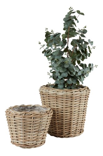 Planter basket RINGTROST D37/32 kubu natural set of 2