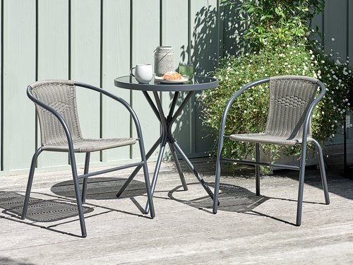 RADSTRUP D60 table 2 GRENAA chair black JYSK