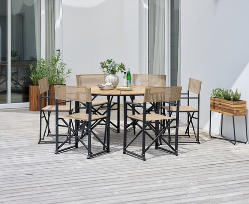 RANGSTRUP Ø130 nature+4 NAGELSTI black