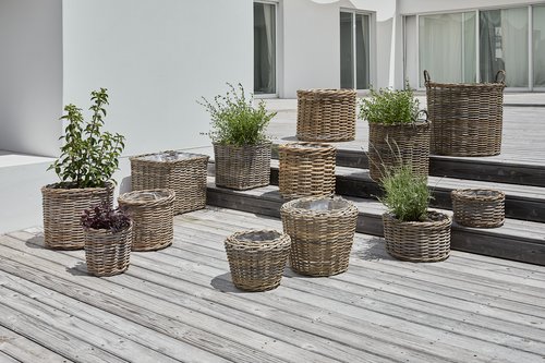 Plantekurv SANSEBIE B33/40 rattan natur 2 stk/sæt