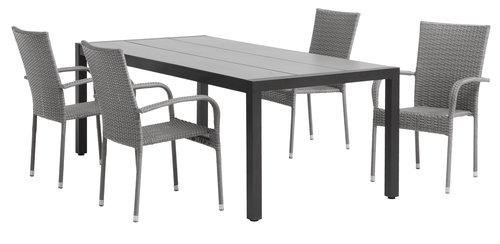 Table HAGEN W100xL214 grey