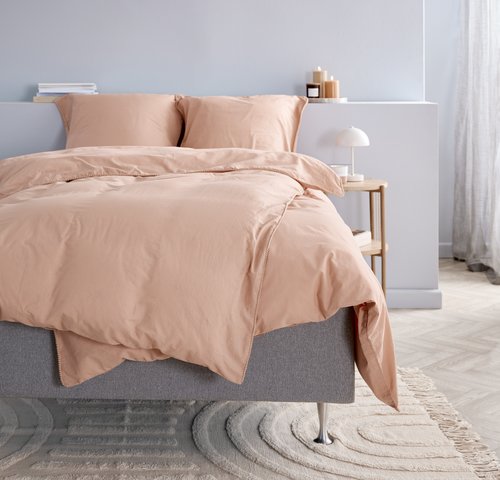 Lenjerie pat+cearșaf DAISY 200x220 roz