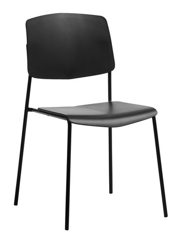 Krzesło STABY ustawiane w stos czarny