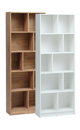 Bookcase MOSBJERG 10 shelves white