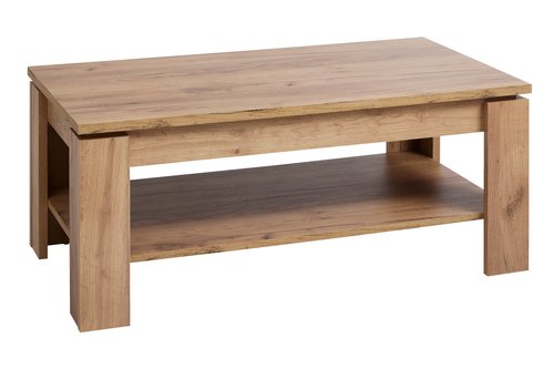 Coffee table LINTRUP 60x110 1 shelf natural oak colour