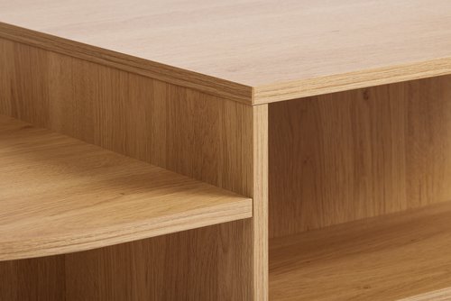 Coffee table LISBJERG 60x107 w/shelf natural oak colour