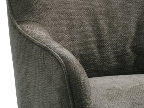 Armchair BREDAL olive green fabric/oak colour