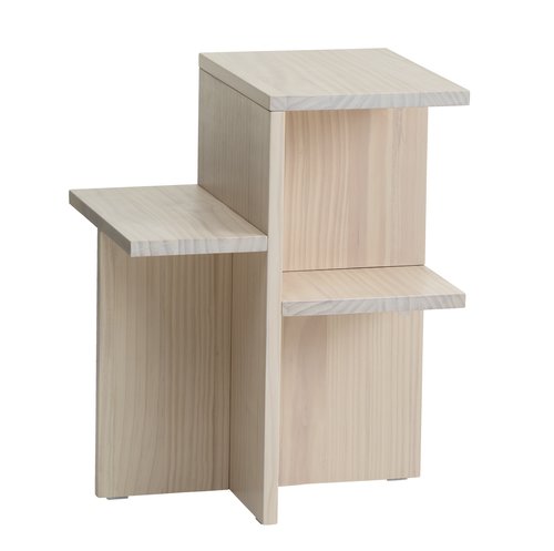 Pedestal SOLLERUP w/shelves solid pine