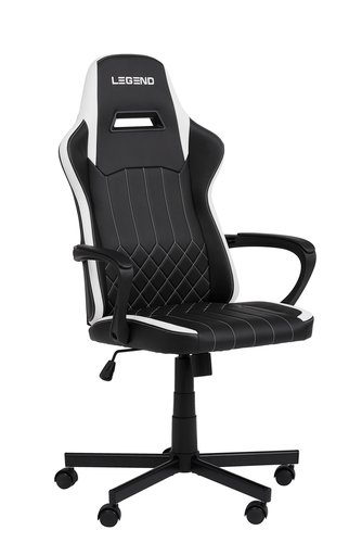 Chaise gaming LERBJERG noir blanc