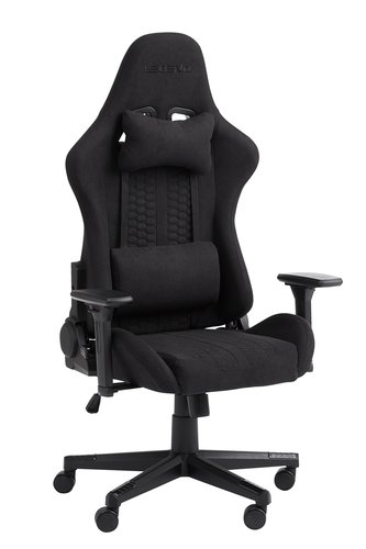 Chaise gaming NIBE tissu noir