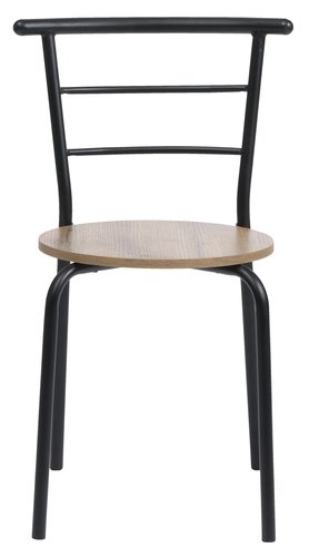 Blagovaonska stolica GADSTRUP crna/boja hrasta
