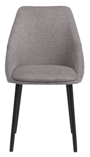 Trpezarijska stolica VELLEV pijesak tkanina/crna