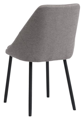 Trpezarijska stolica VELLEV pijesak tkanina/crna