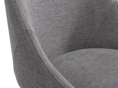 Trpezarijska stolica VELLEV pesak tkanina/crna