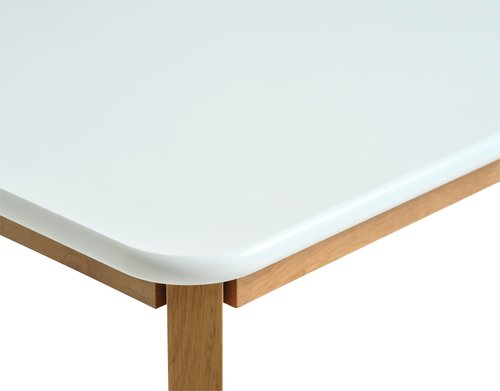 Jídelní stůl JEGIND 80x130 bílá/barva dubu