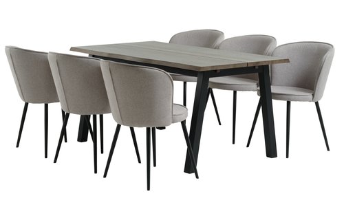 Light gray store dining set