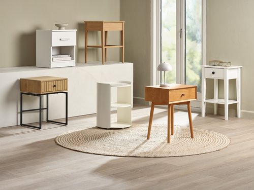 Table de nuit TAPDRUP 1 tiroir blanc | JYSK