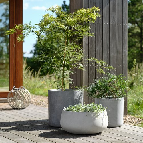 Garden planter FLUGA D33xH32 grey