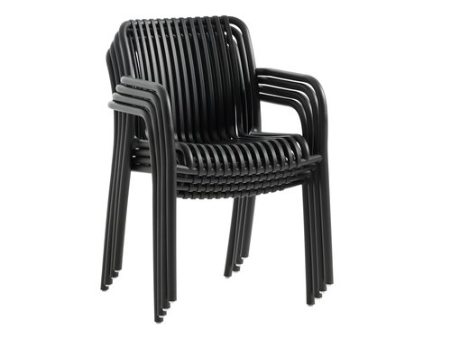 Krzesło ogrodowe NABBEN czarny