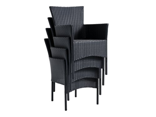 Stohovateľná stolička AIDT čierna