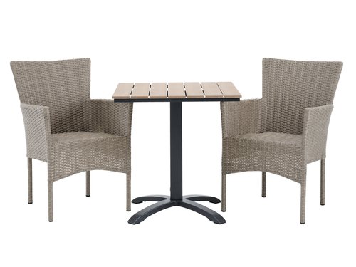 HOBRO Μ70 τραπέζι + 2 AIDT καρέκλες φυσικό