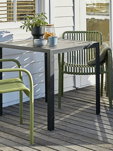 Gartentisch JERSORE B70xL70 schwarz JYSK