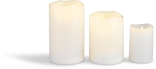 Ψηλό κερί LED SOREN Ø8xΥ10cm λευκό