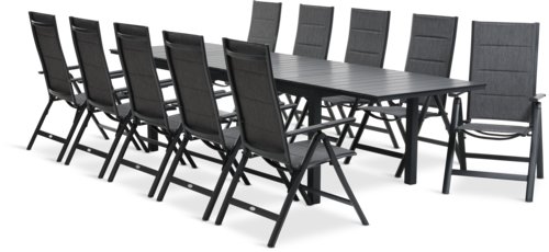 VATTRUP Μ206/319 τραπέζι μαύρο + 4 MYSEN καρέκλες γκρι