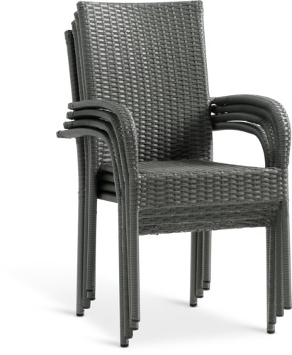 Stohovateľná stolička GUDHJEM sivá