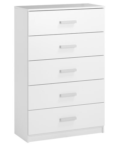 5 drawer chest TAPDRUP wide white