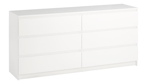 3+3 drawer chest TANGBJERG white