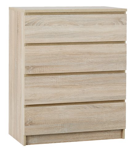 4 drawer chest LIMFJORDEN light oak colour