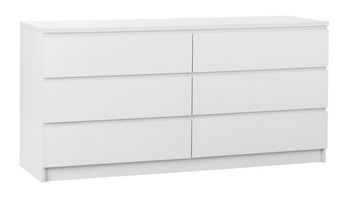 3+3 drawer chest LIMFJORDEN white